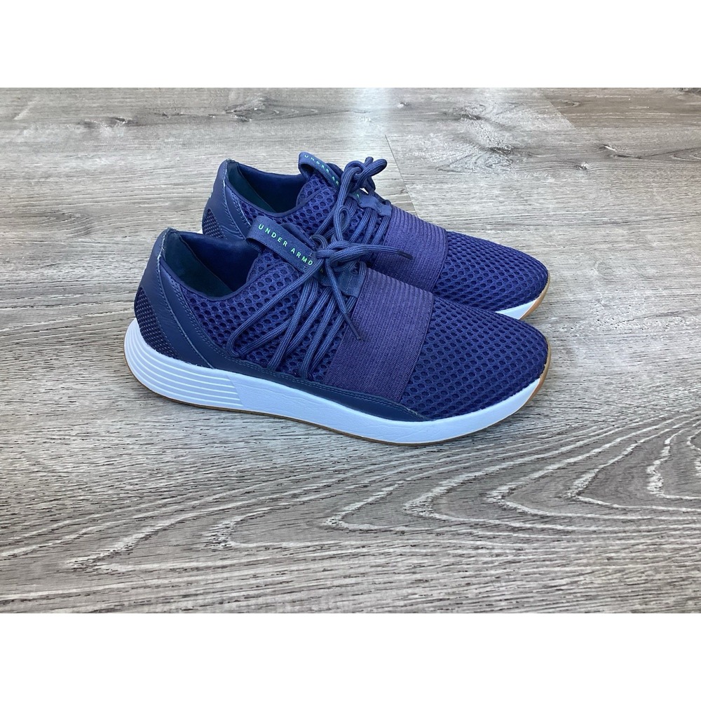 Under Armour Breathe Lace Womens 10 Navy Blue Sneaker Training Shoes 3020249-500